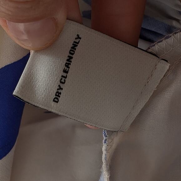 Willow Kate Cream/Blue Tiered Sleeveless Midi Dress, size S - Picture 10 of 13